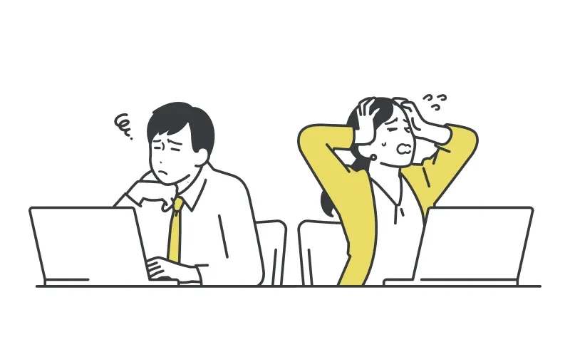 リソース不足でアップデート作業まで手がまわらないのイラスト