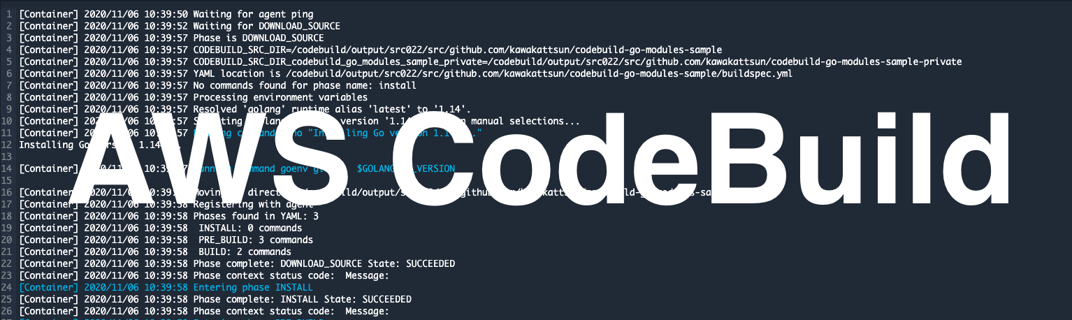 Cover Image for Go Modules で GitHub の private repository に依存しているプロジェクトを AWS CodeBuild で build する